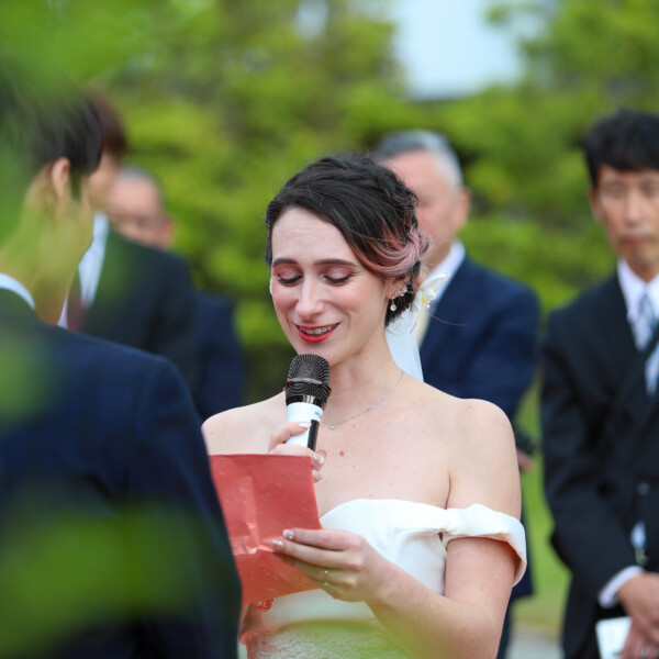 ガーデンウェディング：新婦手紙