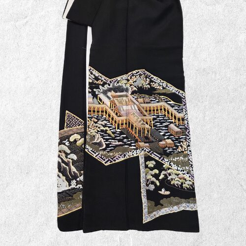 刺繍 山に流水(Mサイズ)