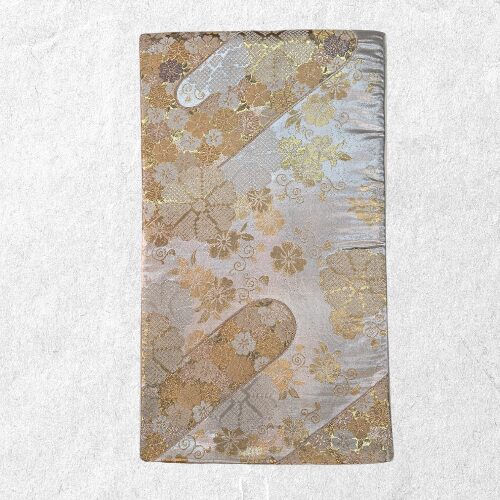 金地 桜菊文様 袋帯