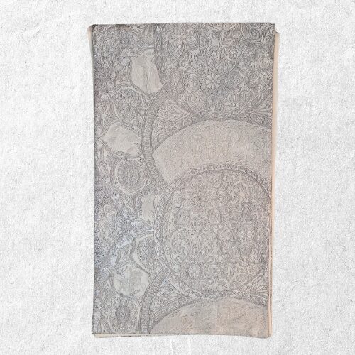 銀地 エジプト模様 袋帯